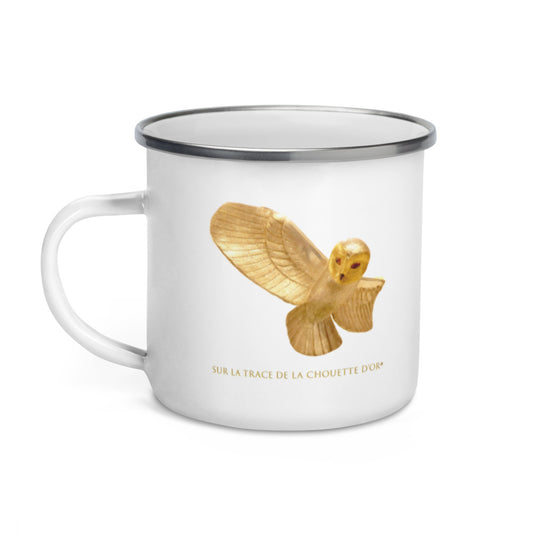 Enamelled mug On the Trail of the Golden Owl®