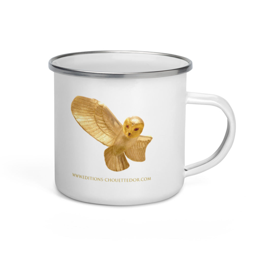 Enamelled mug On the Trail of the Golden Owl®