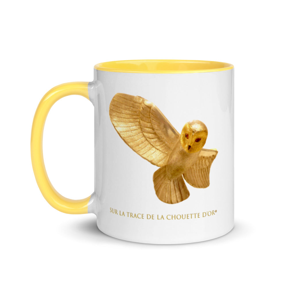 Mug Sur la Trace de la Chouette d'Or® à Intérieur Coloré au choix