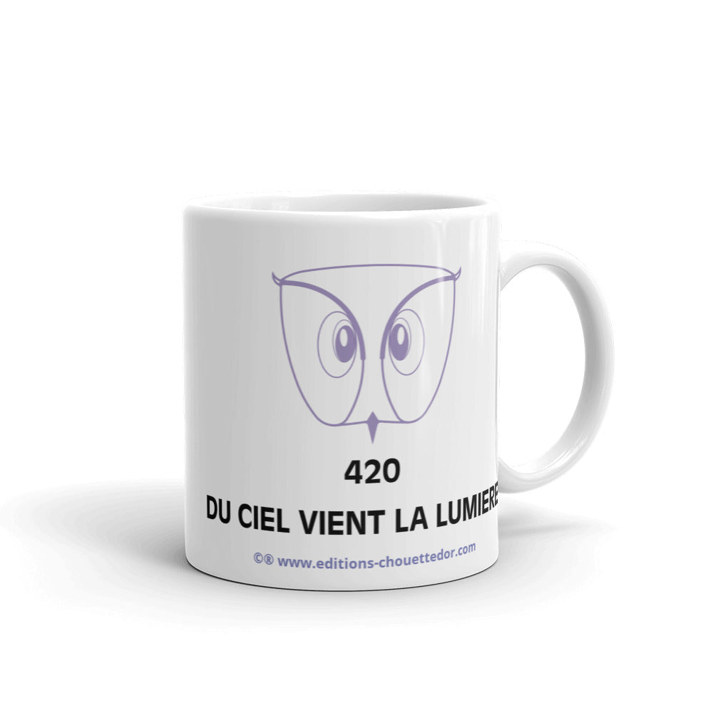 Mug Sur la Trace de la Chouette d’Or® Énigme 420 DU CIEL VIENT LA LUMIERE